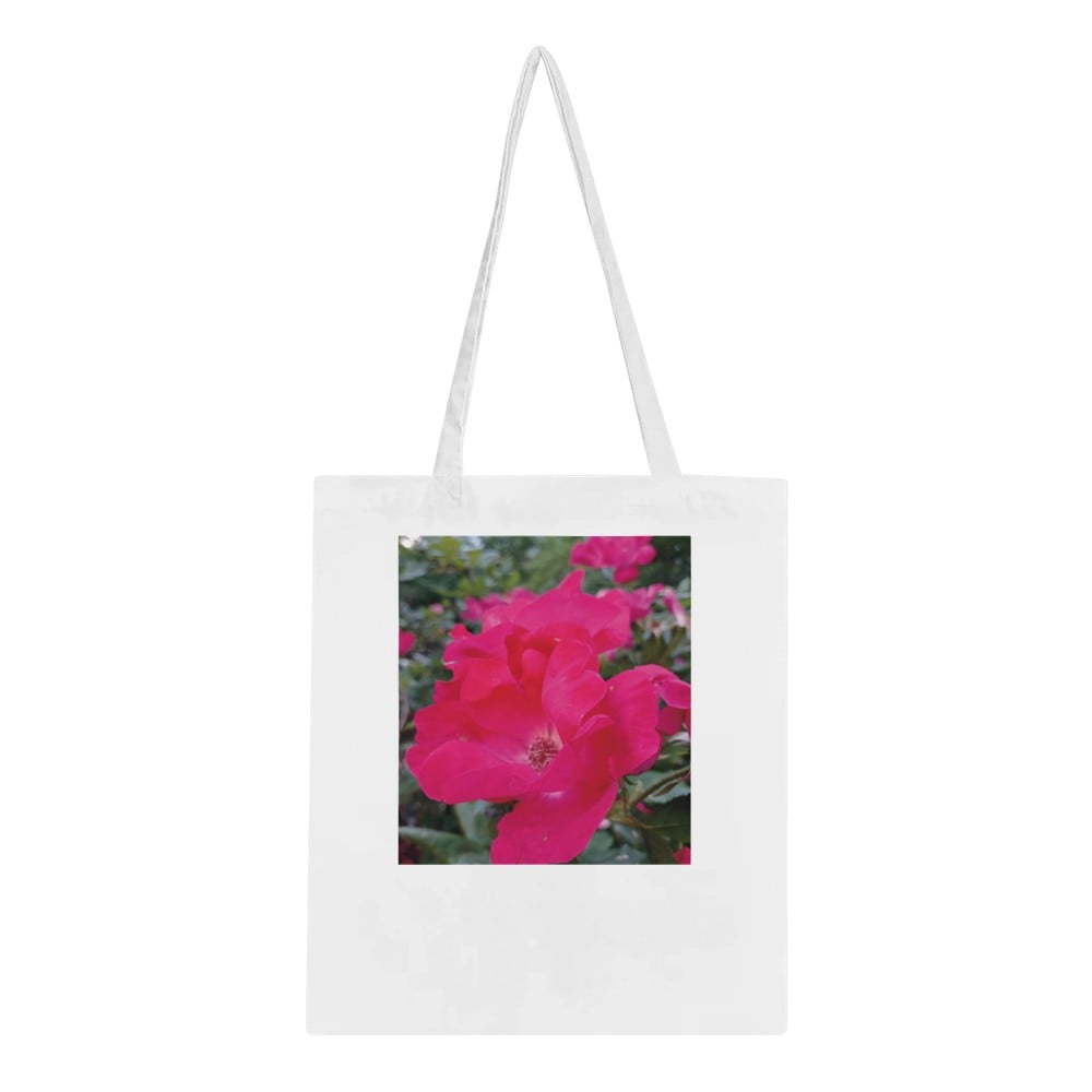Pretty rose by NICE VIBES! Classic Tote Bag White